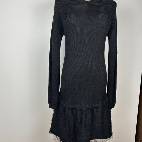 RED Valentino Virgin Wool Mini Dress with Lace Trim Size US Small - Picture 3 of 7
